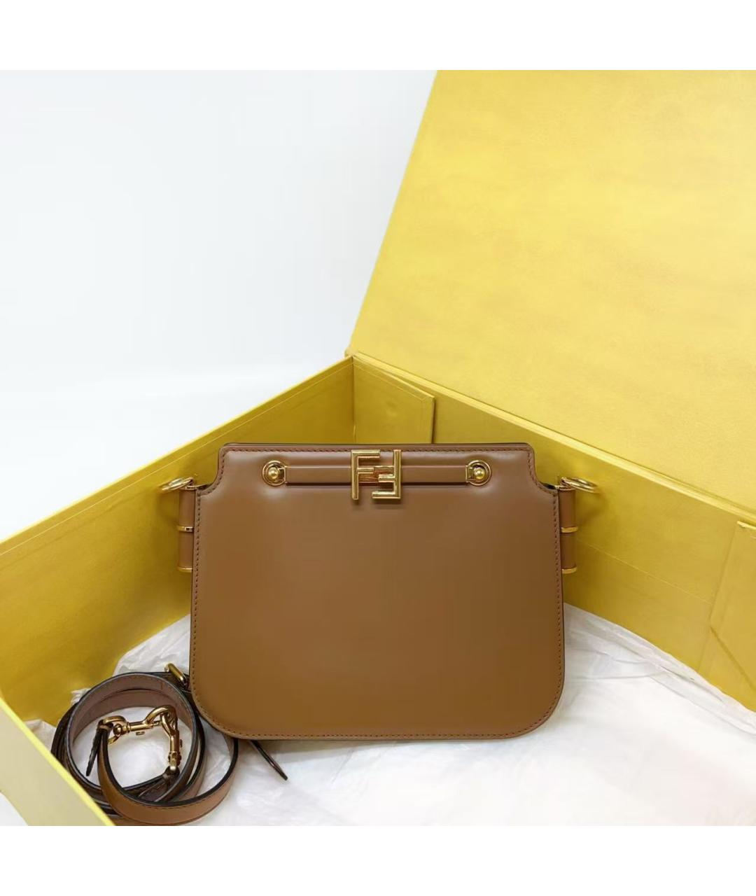 FENDI Коричневая сумка через плечо, фото 3