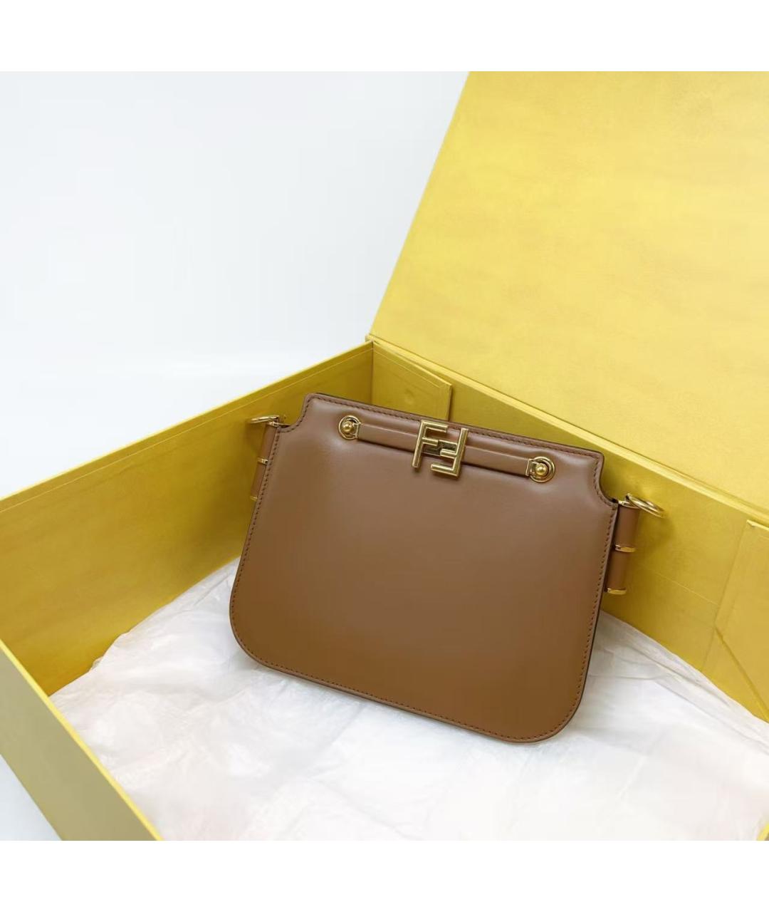 FENDI Коричневая сумка через плечо, фото 4