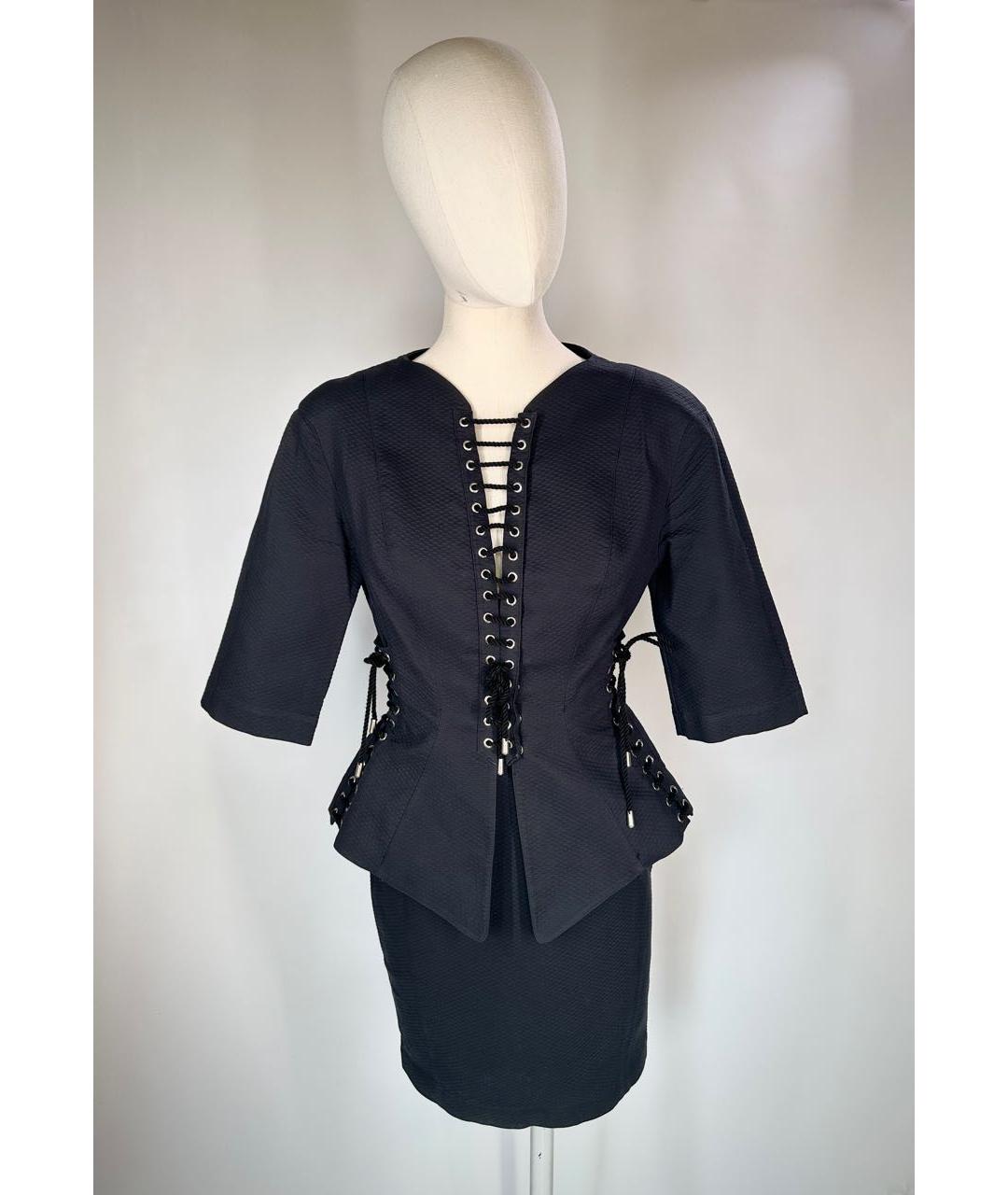 THIERRY MUGLER VINTAGE Черный костюм с юбками, фото 9