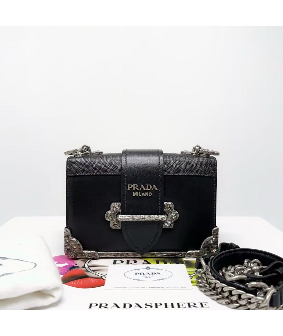 PRADA Черная сумка через плечо, фото 2