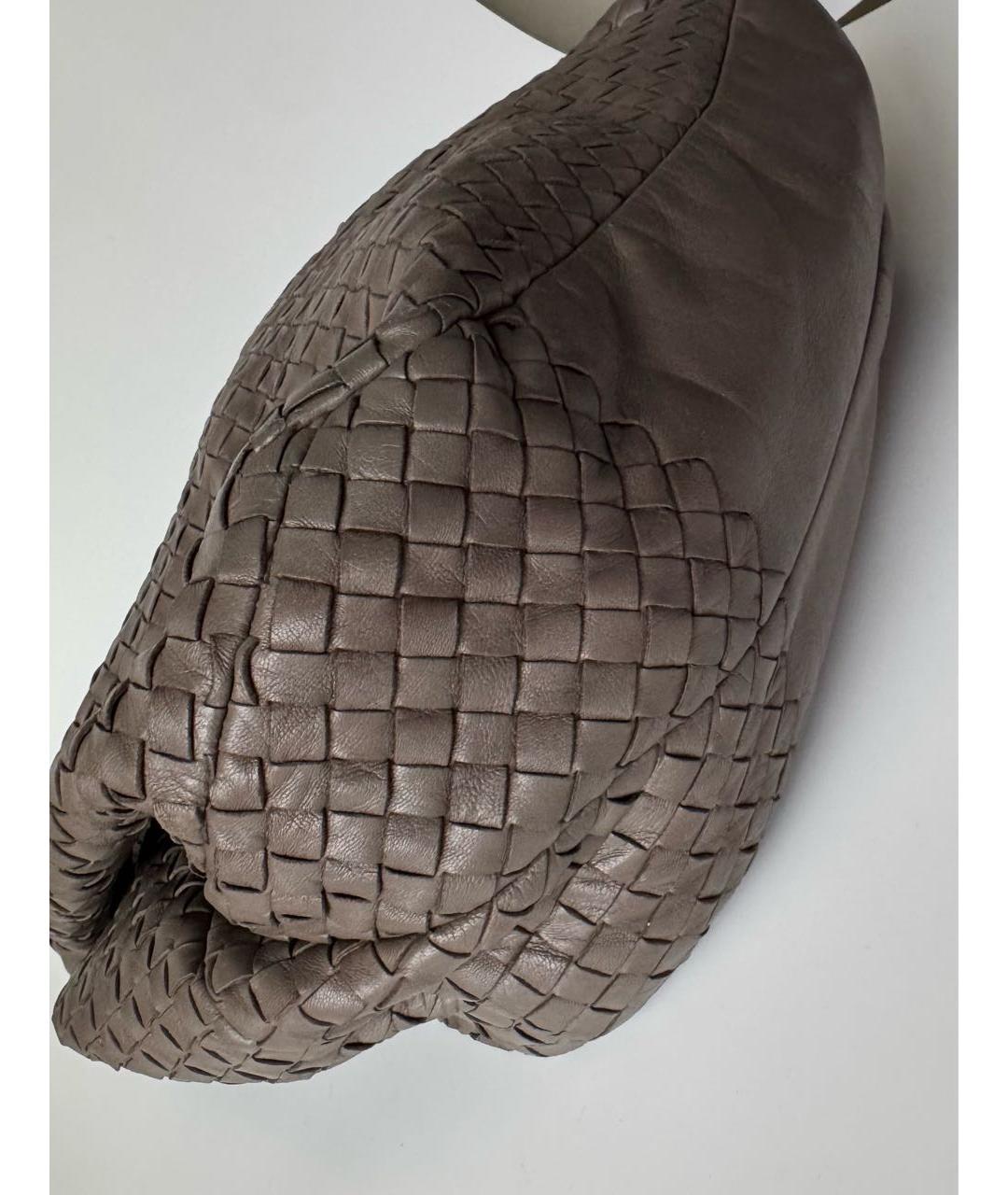 BOTTEGA VENETA Бежевая кожаная сумка с короткими ручками, фото 6