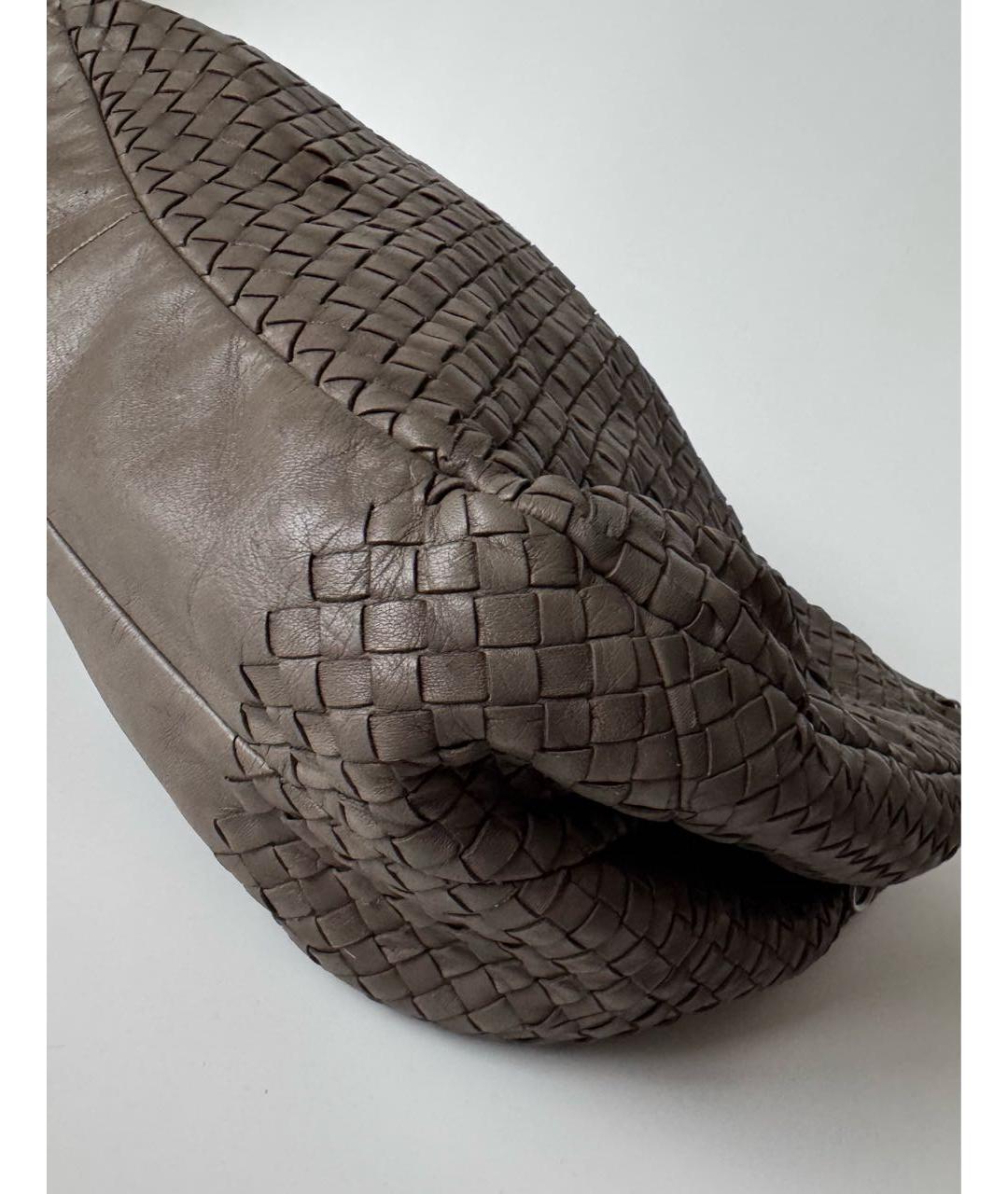 BOTTEGA VENETA Бежевая кожаная сумка с короткими ручками, фото 7