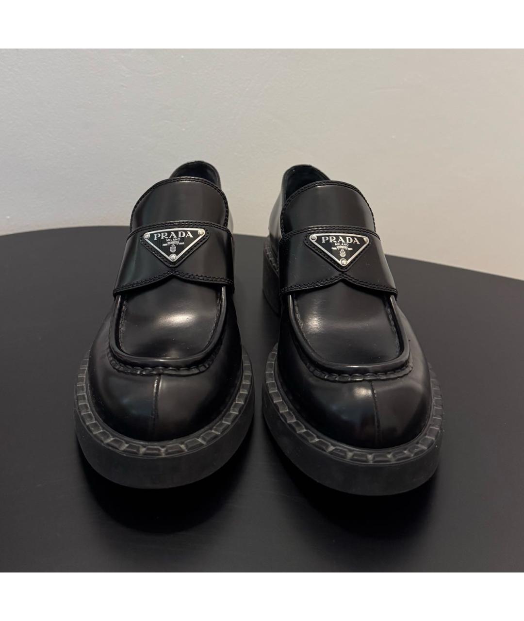 PRADA Черные кожаные брогги и оксфорды, фото 2