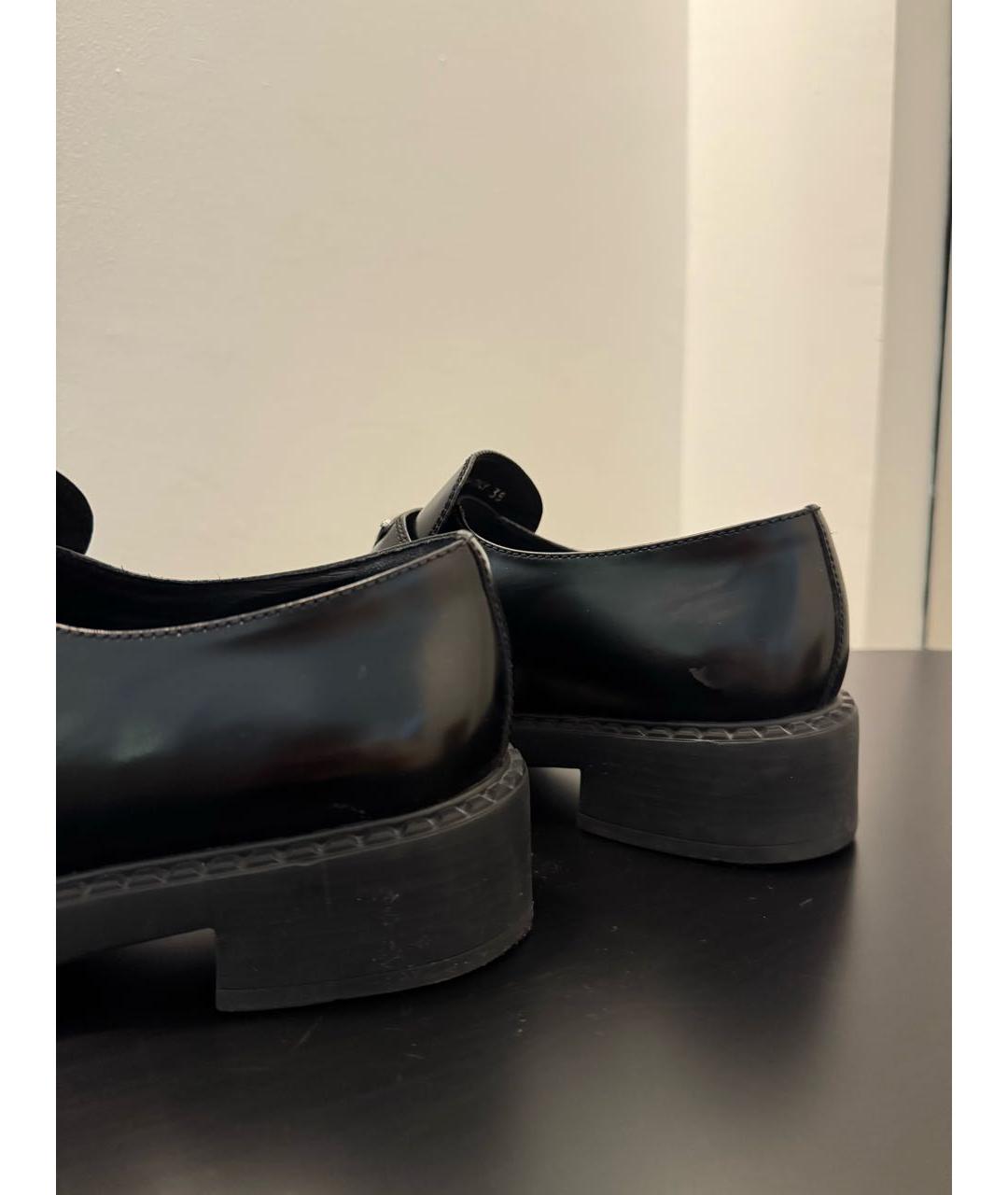 PRADA Черные кожаные брогги и оксфорды, фото 8