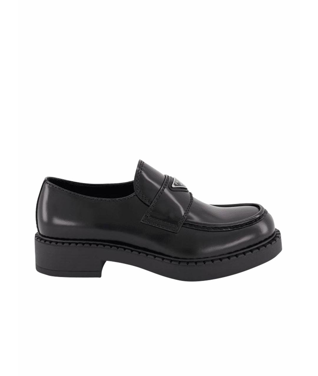 PRADA Черные кожаные брогги и оксфорды, фото 1