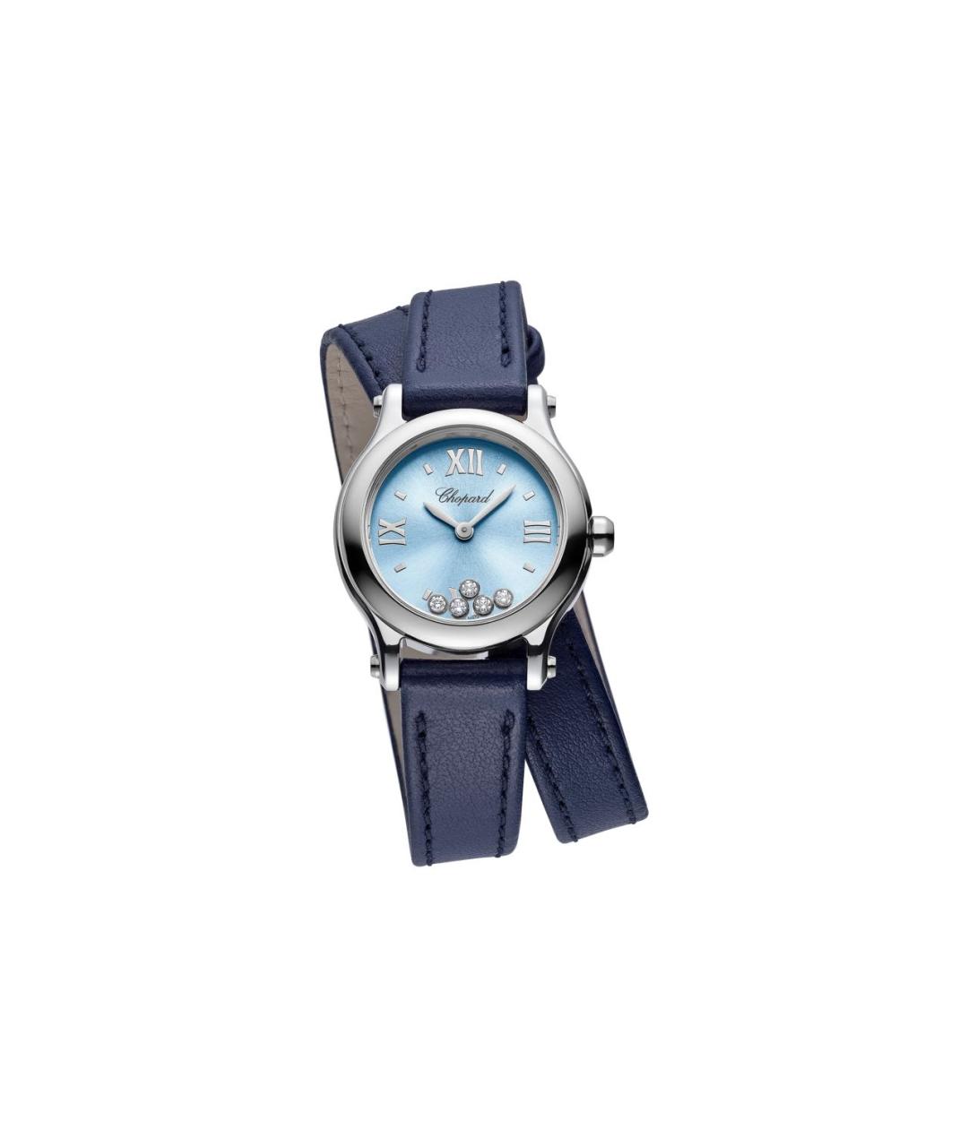 CHOPARD Темно-синие металлические часы, фото 7