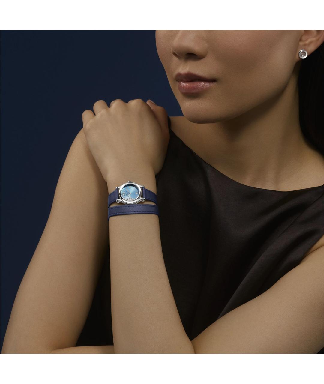 CHOPARD Темно-синие металлические часы, фото 6
