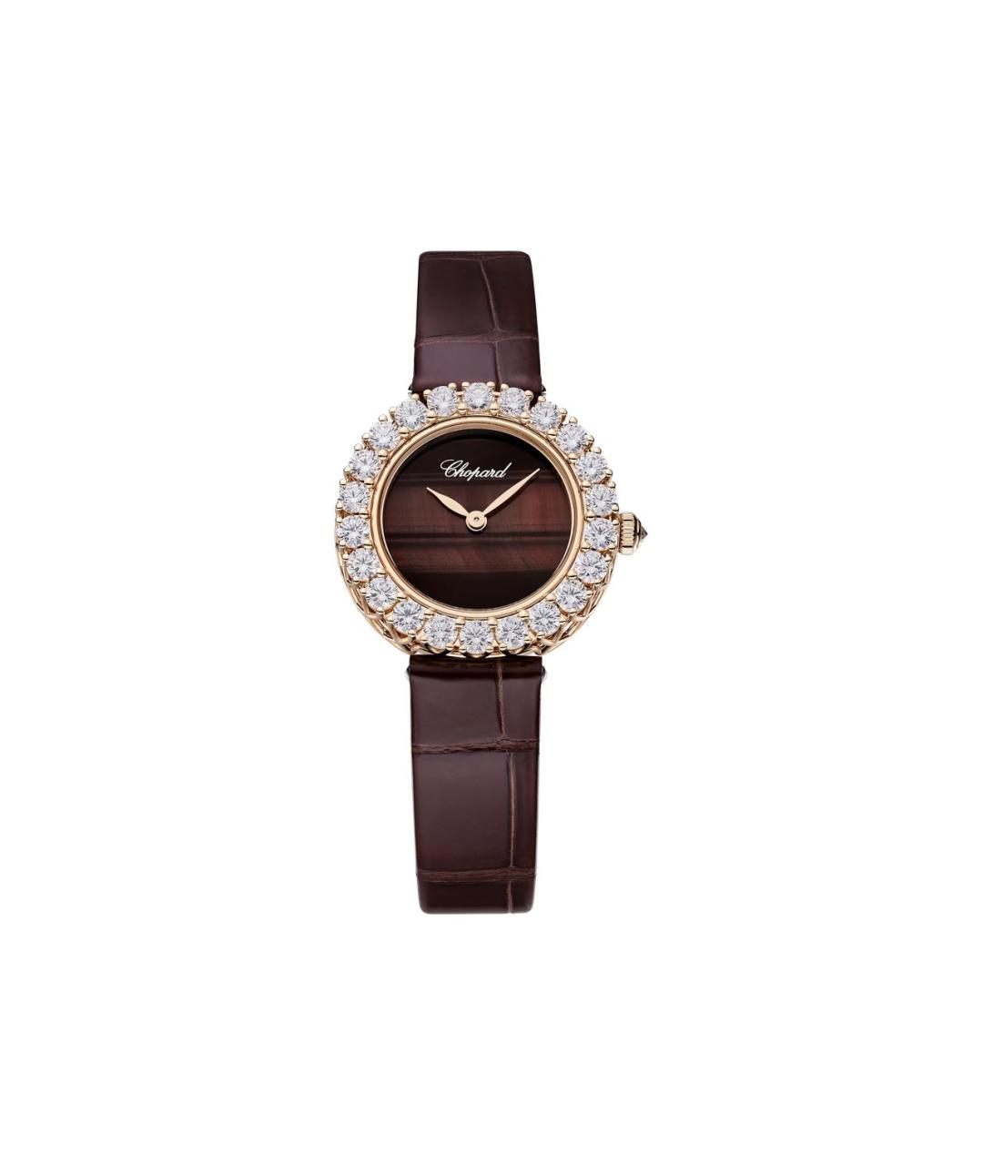 CHOPARD Бордовые часы из розового золота, фото 6