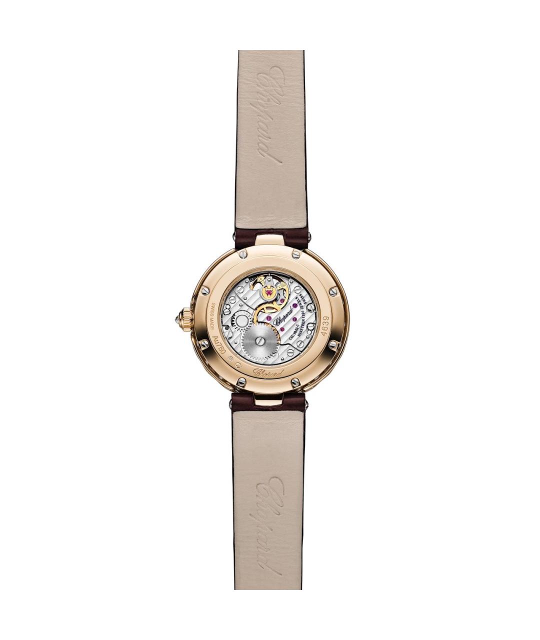 CHOPARD Бордовые часы из розового золота, фото 2