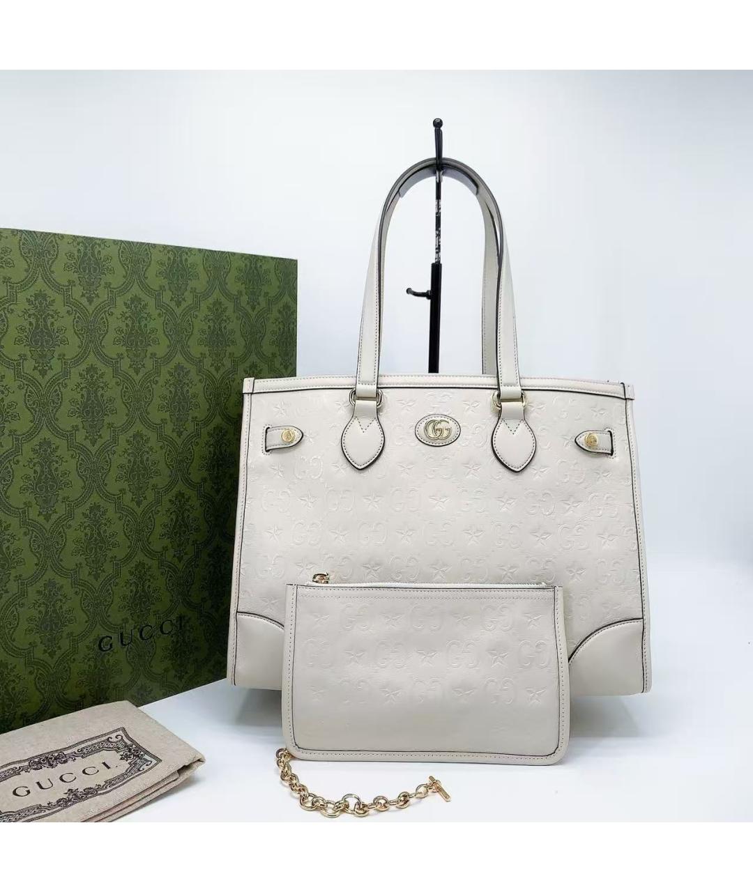GUCCI Бежевая сумка тоут, фото 2