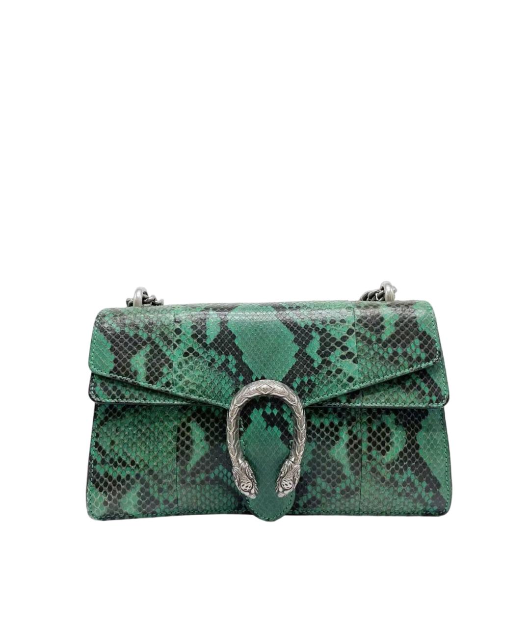 GUCCI Зеленая сумка через плечо из экзотической кожи, фото 1