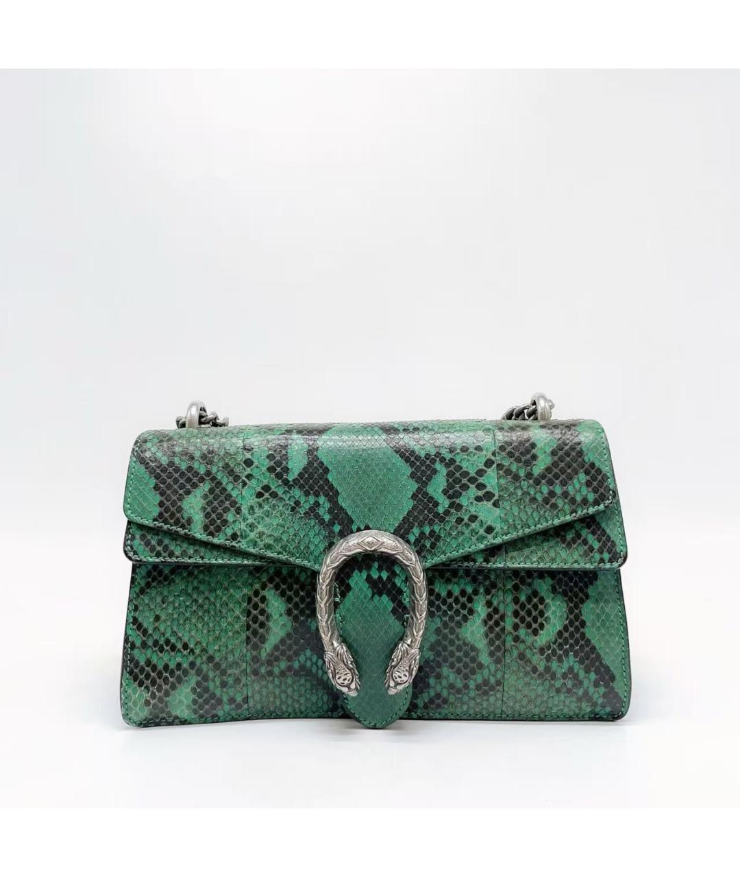 GUCCI Зеленая сумка через плечо из экзотической кожи, фото 3