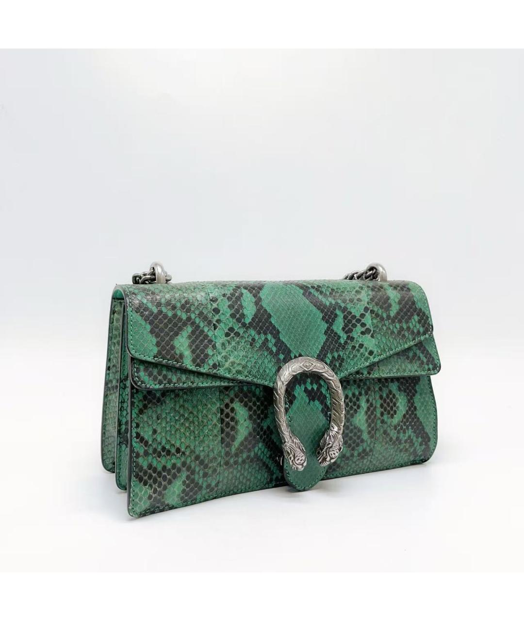 GUCCI Зеленая сумка через плечо из экзотической кожи, фото 5