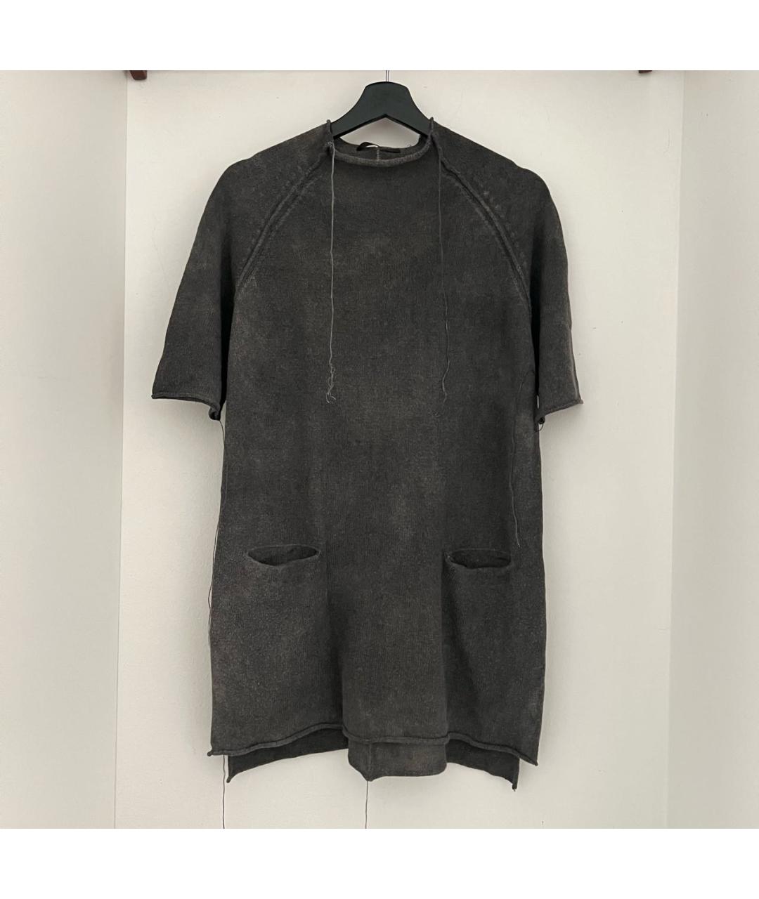 BORIS BIDJAN Серая хлопковая футболка, фото 7