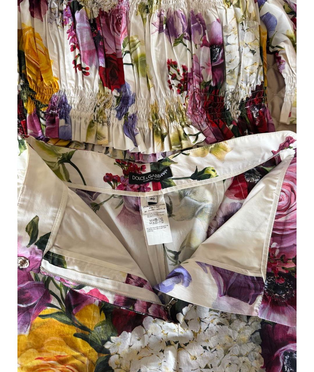 DOLCE&GABBANA Мульти хлопковый костюм с юбками, фото 6