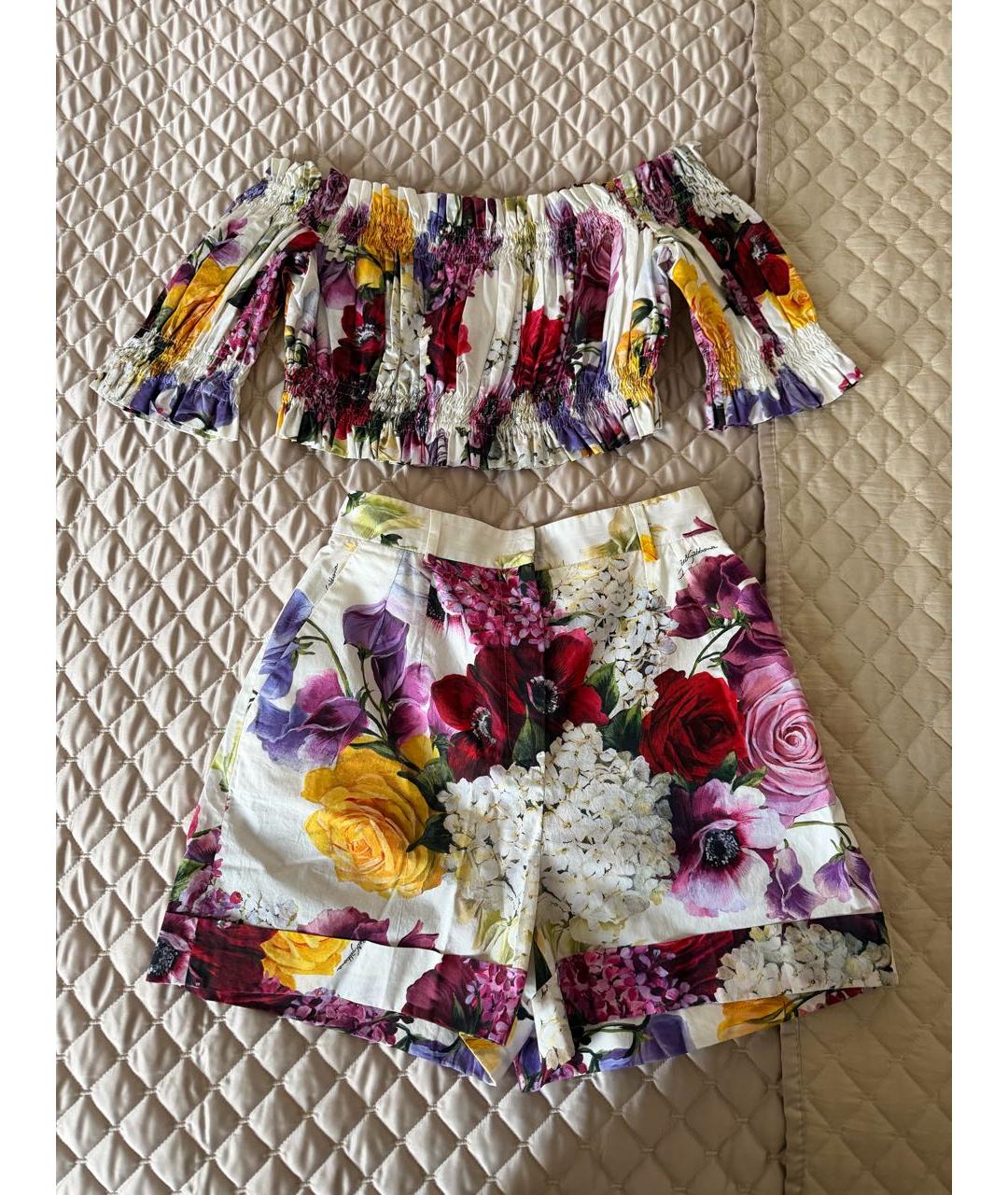 DOLCE&GABBANA Мульти хлопковый костюм с юбками, фото 9