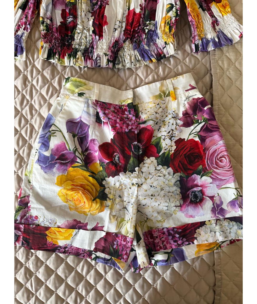 DOLCE&GABBANA Мульти хлопковый костюм с юбками, фото 2