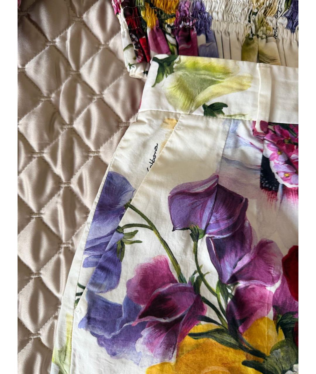 DOLCE&GABBANA Мульти хлопковый костюм с юбками, фото 7