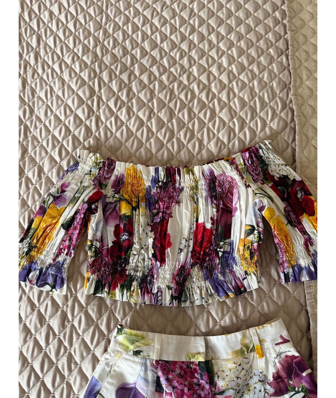 DOLCE&GABBANA Мульти хлопковый костюм с юбками, фото 3