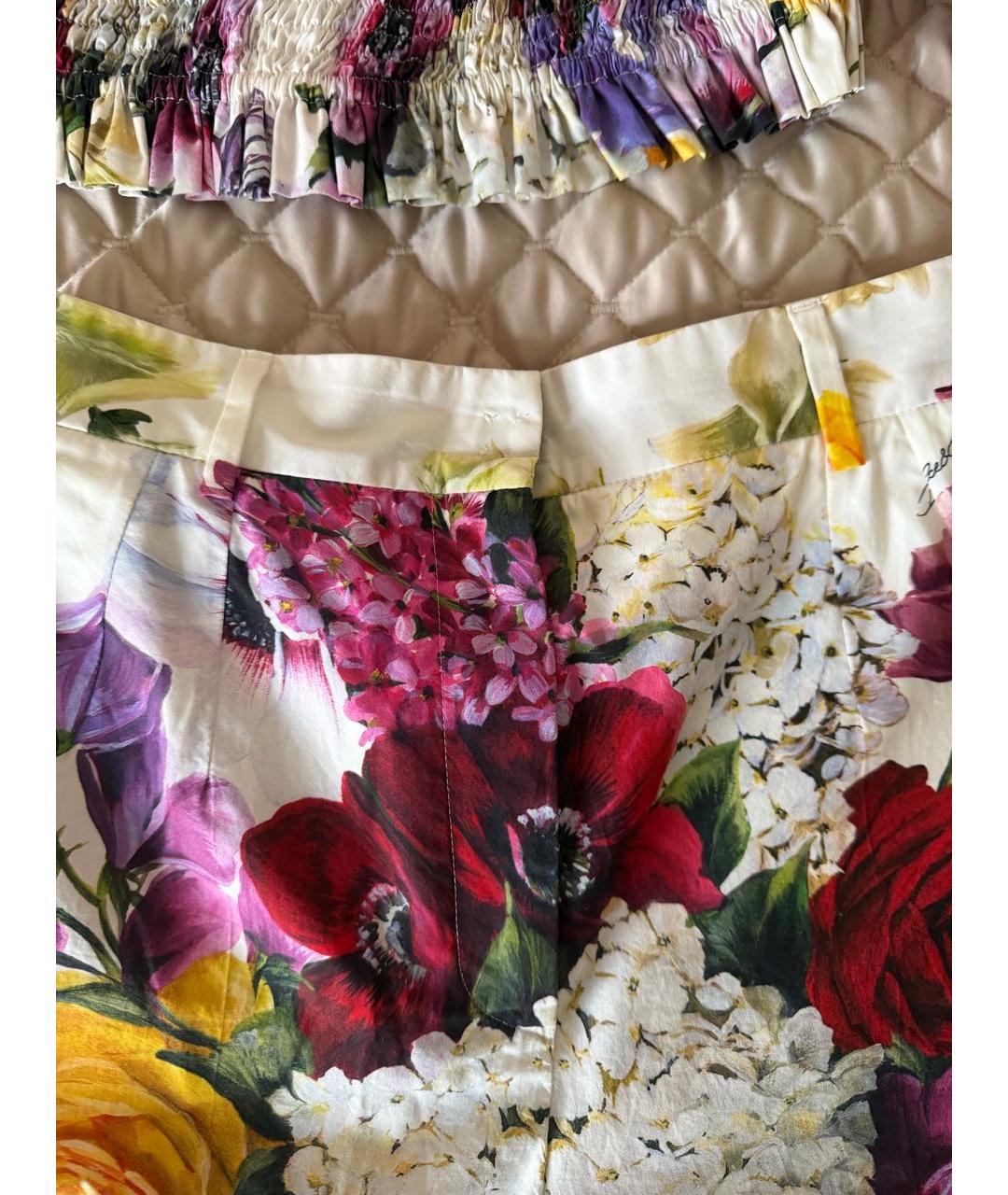 DOLCE&GABBANA Мульти хлопковый костюм с юбками, фото 4