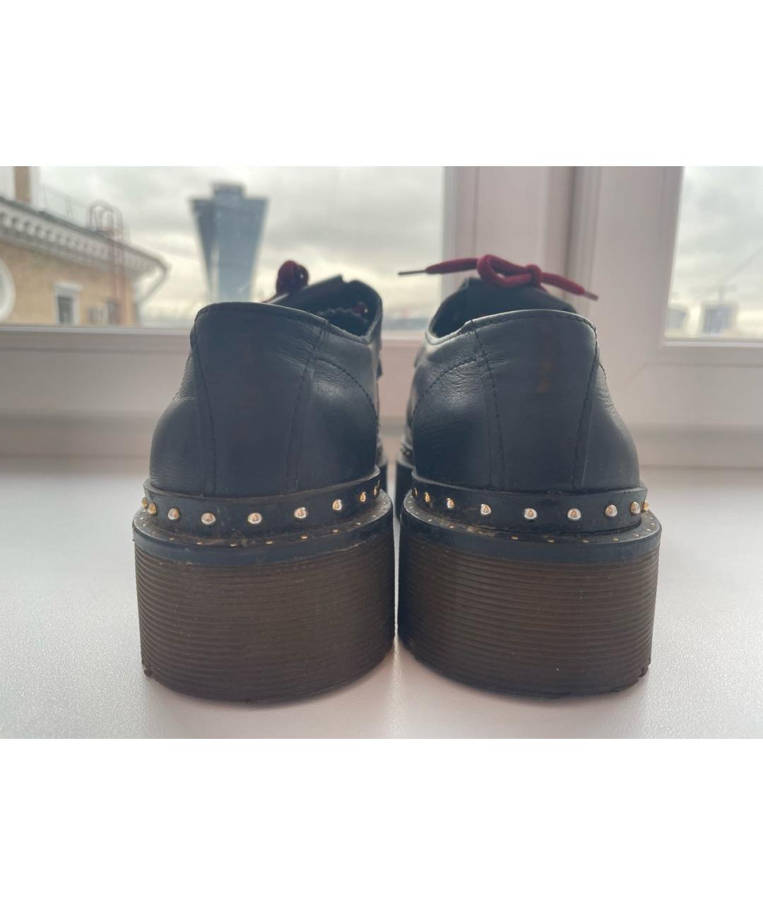 BURBERRY Бордовые кожаные ботинки, фото 4