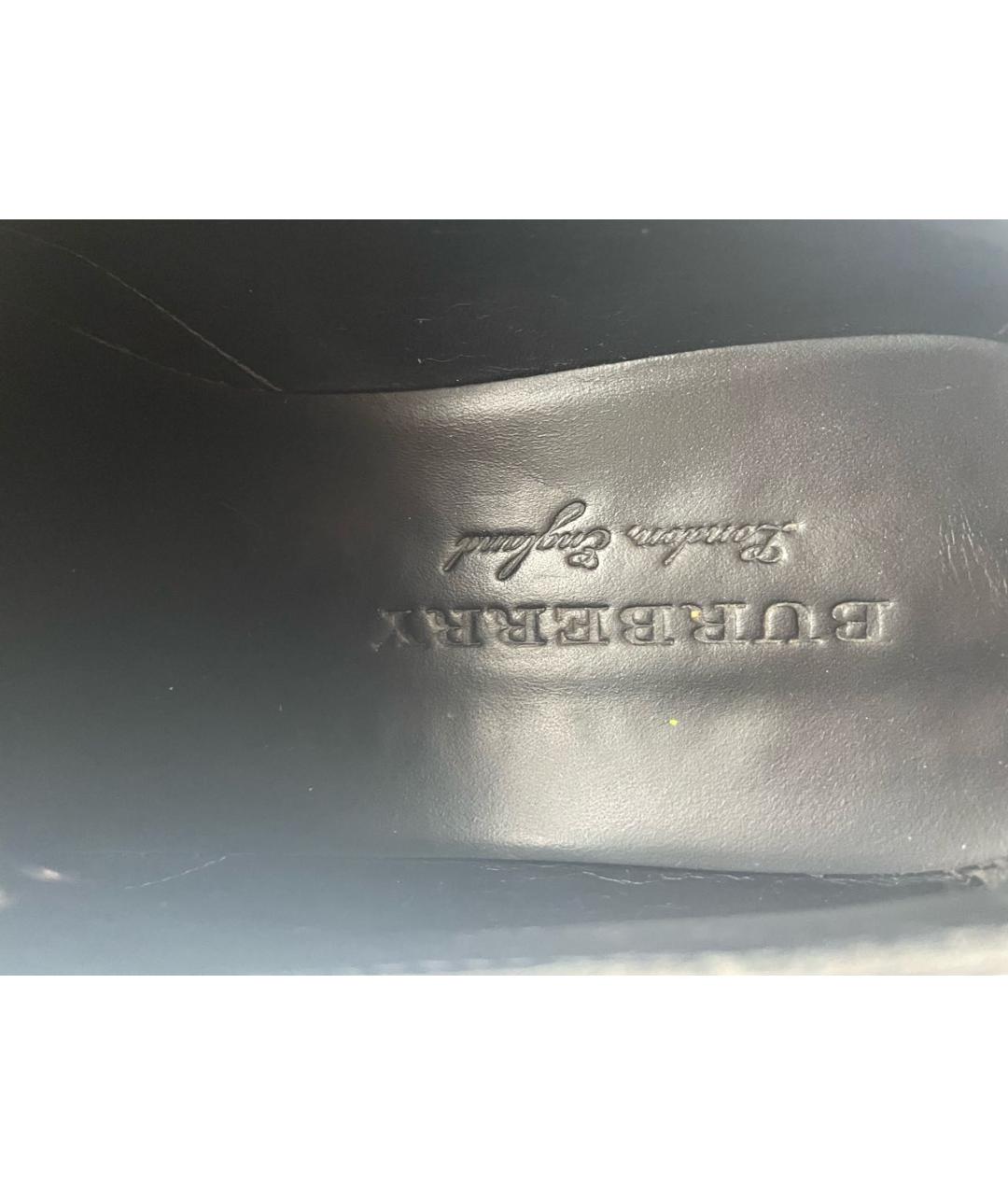 BURBERRY Бордовые кожаные ботинки, фото 6