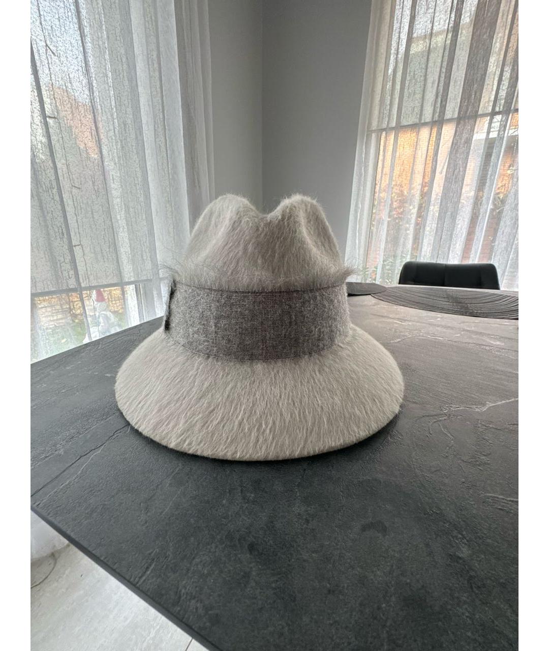 LORO PIANA Серая кашемировая шляпа, фото 2