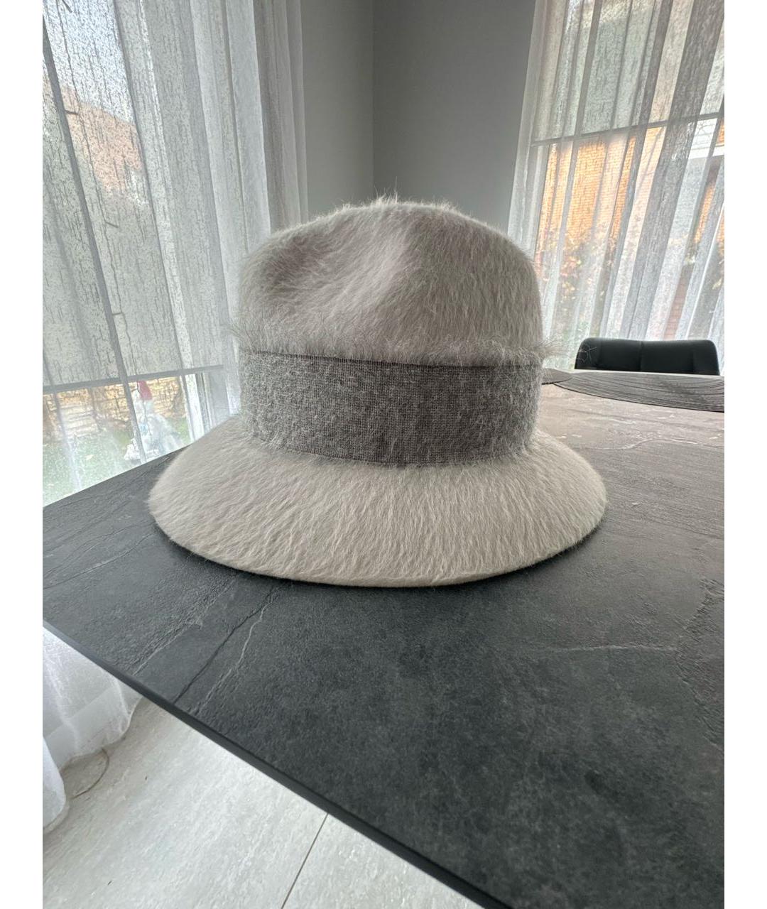 LORO PIANA Серая кашемировая шляпа, фото 3