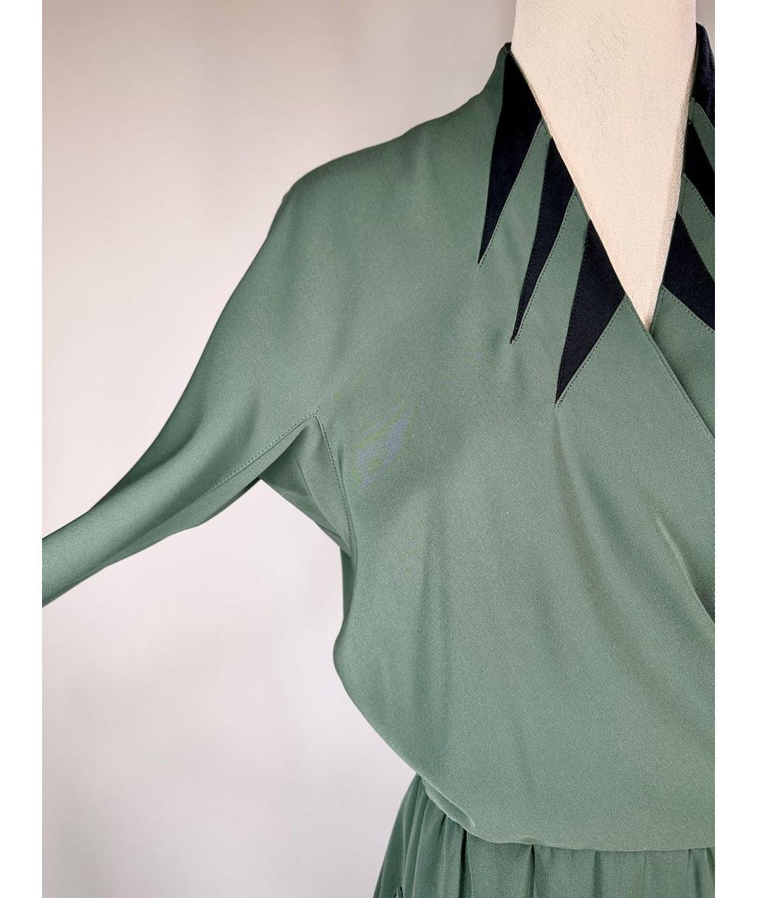 THIERRY MUGLER VINTAGE Зеленые полиэстеровое повседневное платье, фото 5