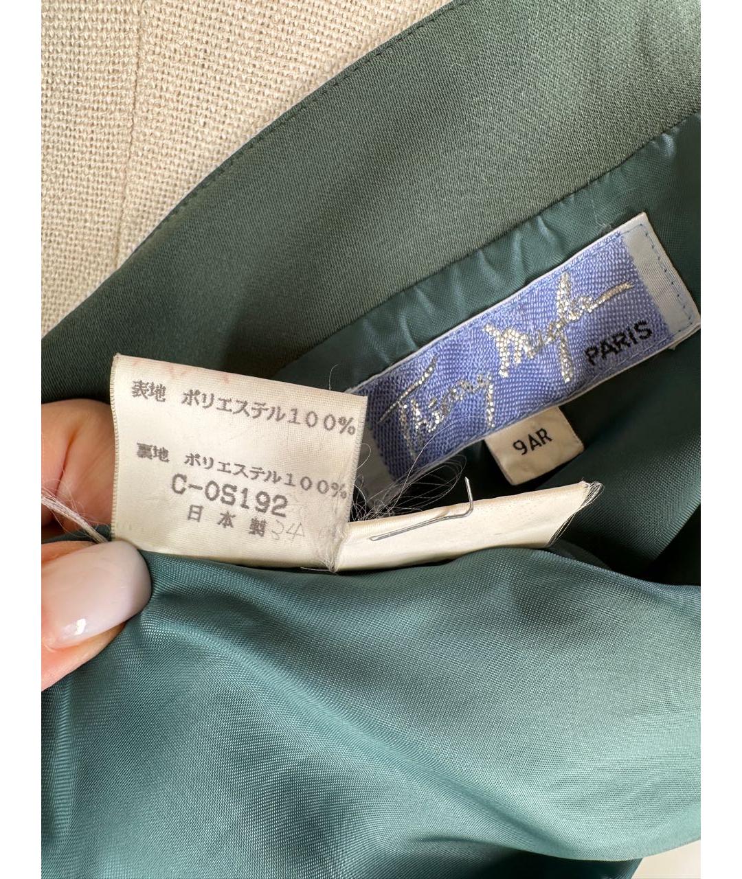 THIERRY MUGLER VINTAGE Зеленые полиэстеровое повседневное платье, фото 8