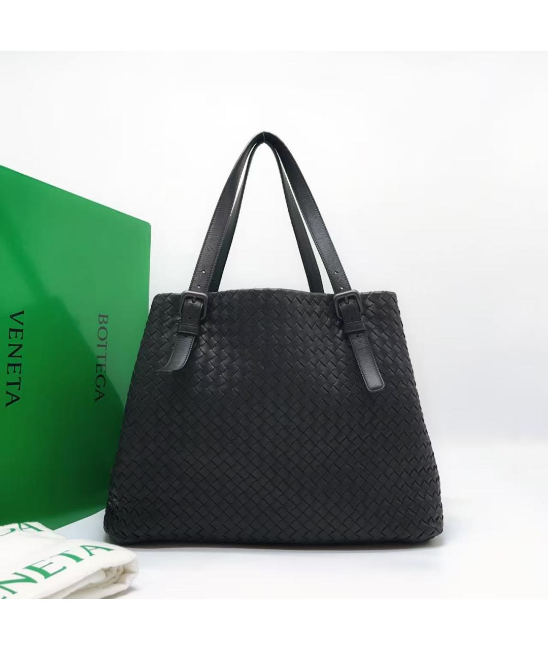 BOTTEGA VENETA Черная сумка через плечо, фото 2