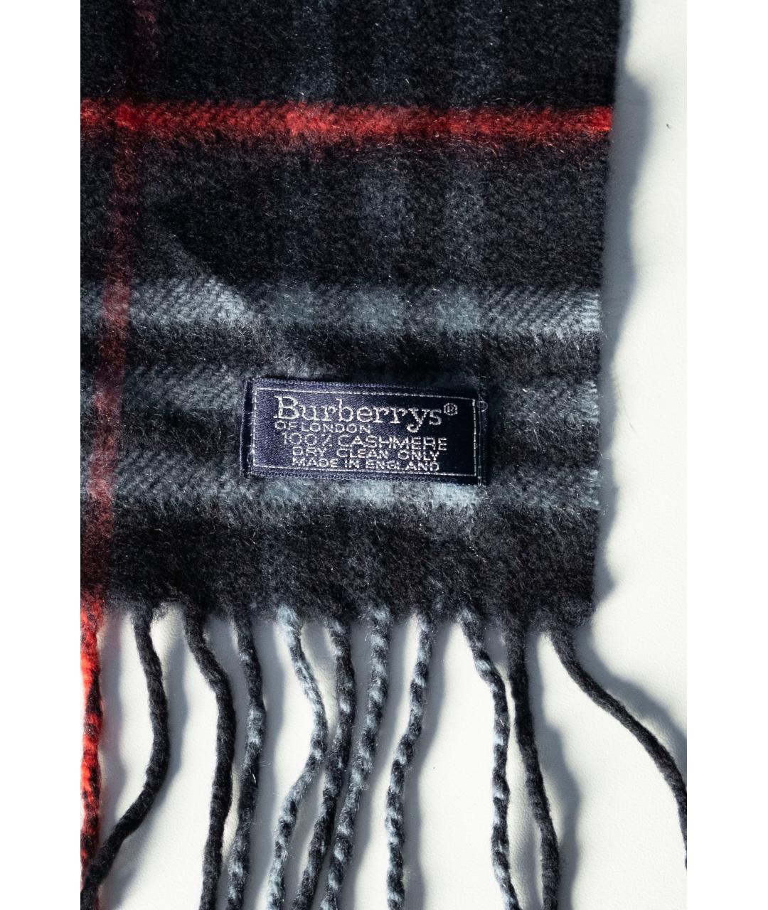 BURBERRY Темно-синий кашемировый шарф, фото 2