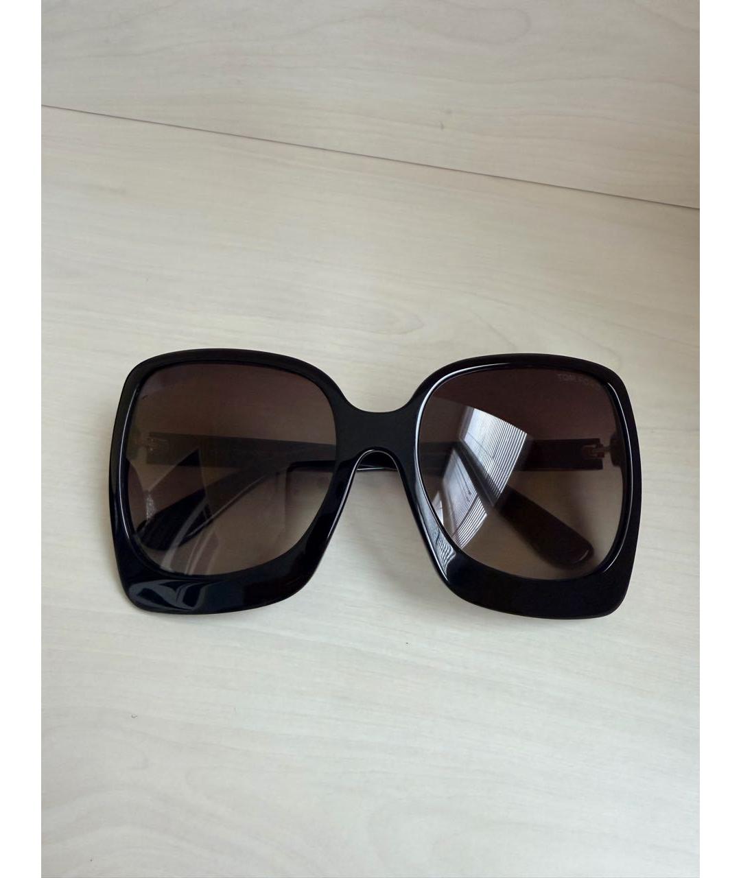 TOM FORD Черные пластиковые солнцезащитные очки, фото 8