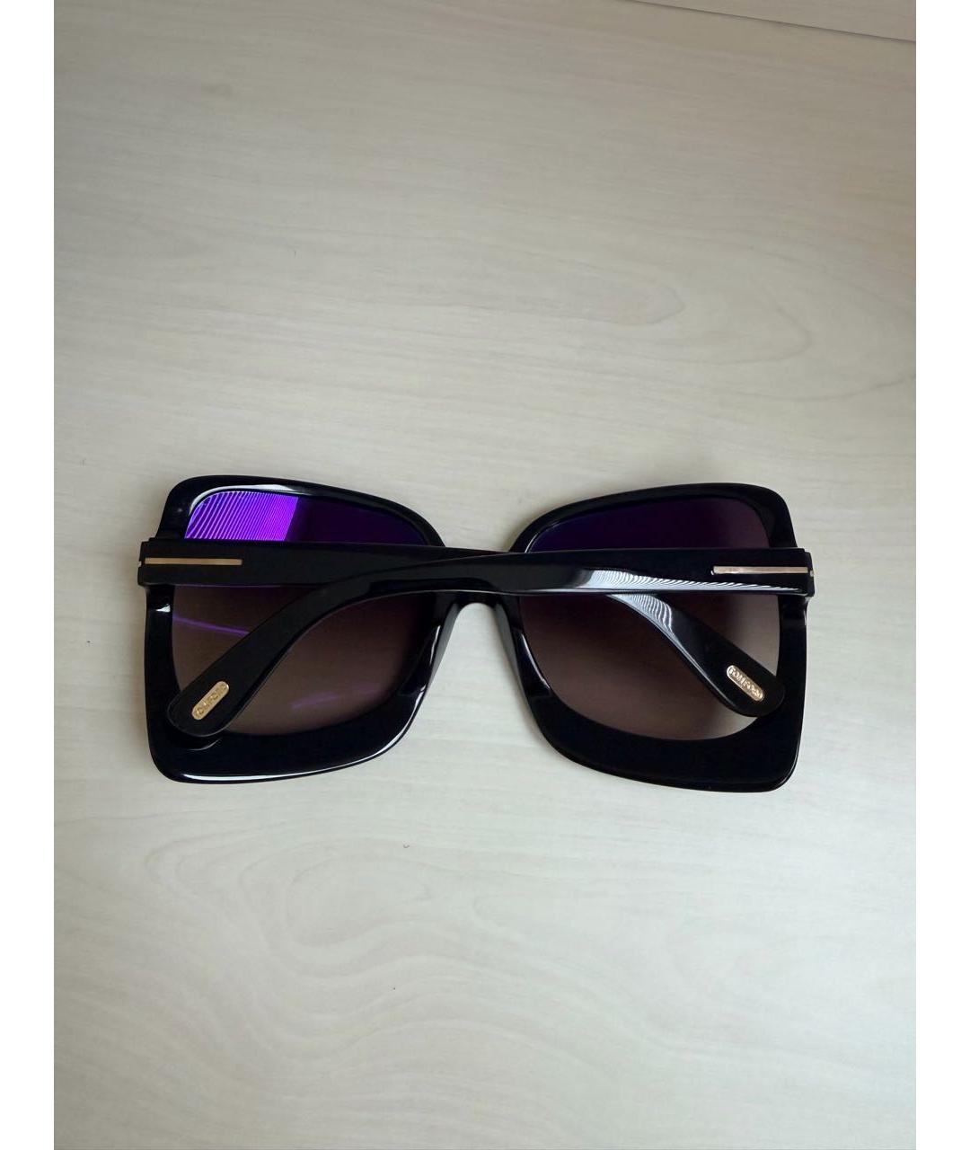 TOM FORD Черные пластиковые солнцезащитные очки, фото 6