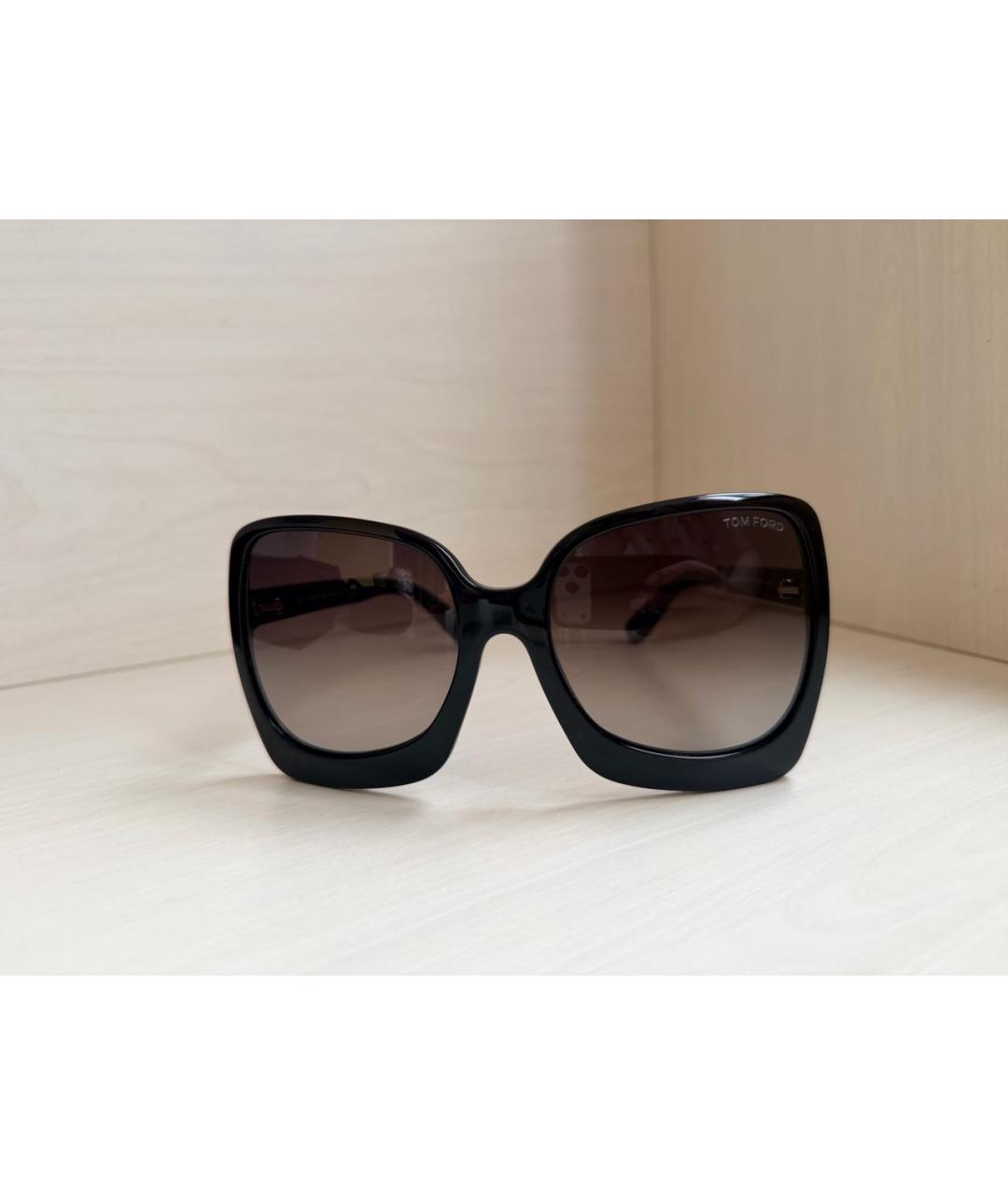 TOM FORD Черные пластиковые солнцезащитные очки, фото 7