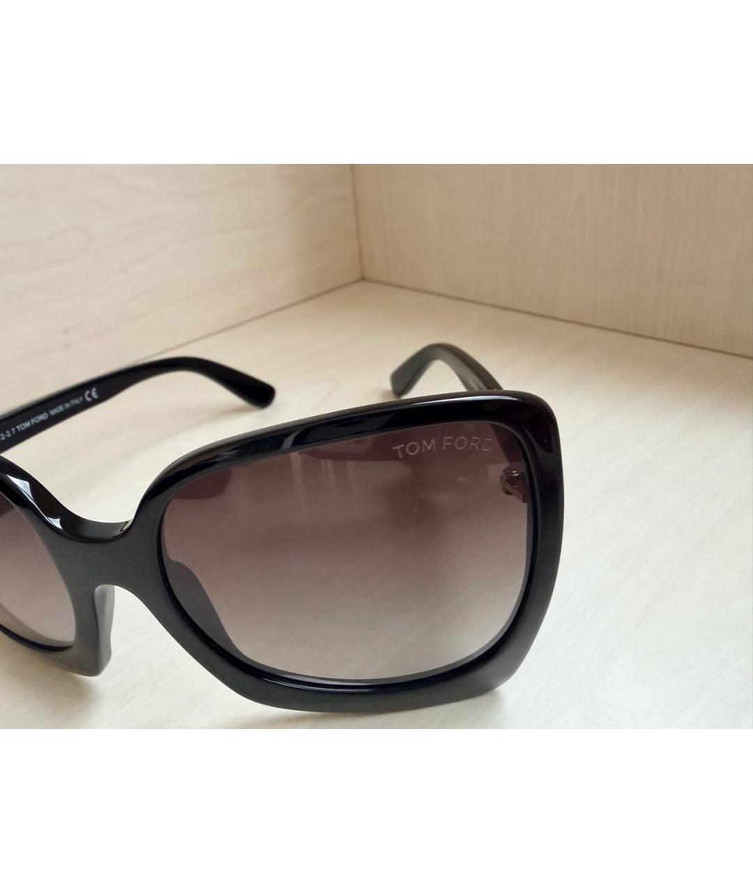 TOM FORD Черные пластиковые солнцезащитные очки, фото 3