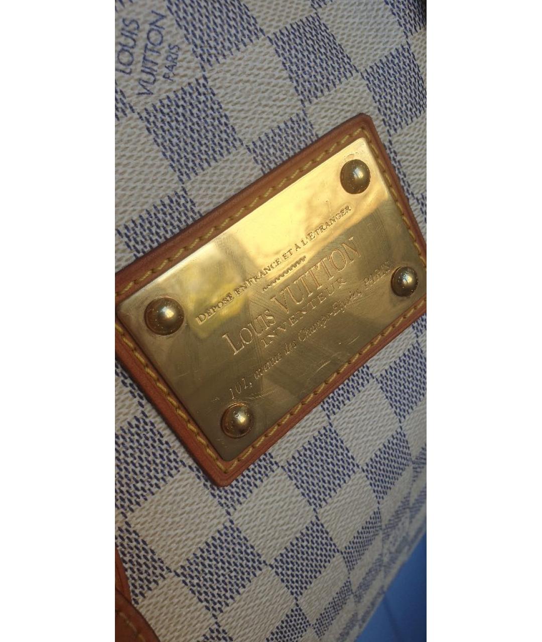 LOUIS VUITTON Белая кожаная сумка тоут, фото 8