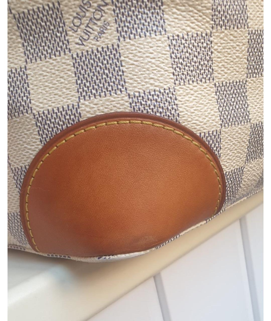 LOUIS VUITTON Белая кожаная сумка тоут, фото 3