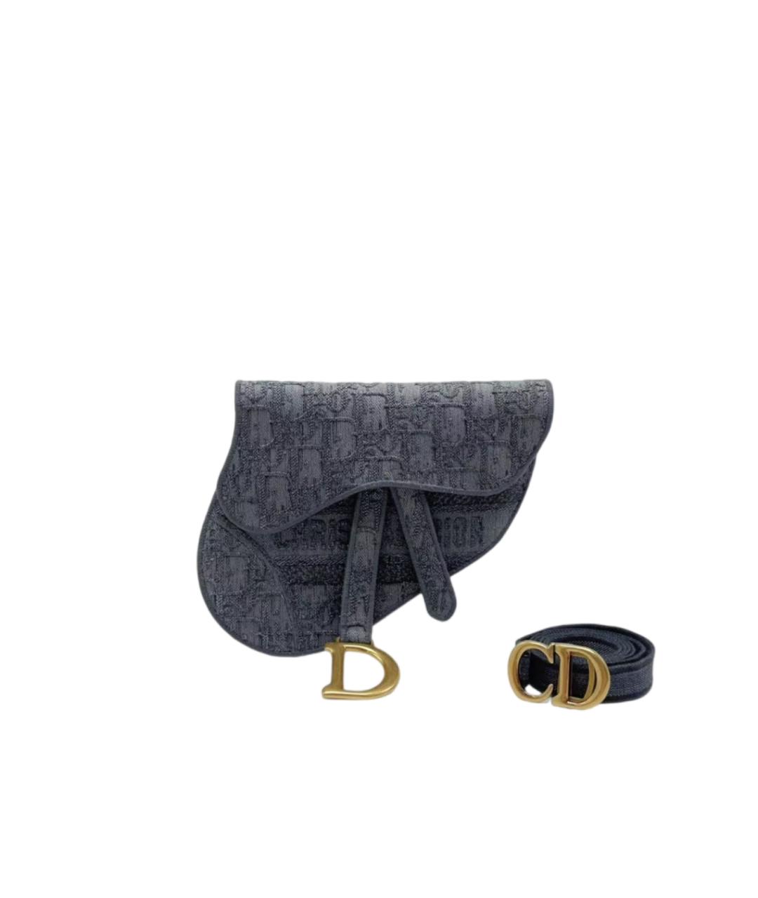 CHRISTIAN DIOR Голубая поясная сумка, фото 1