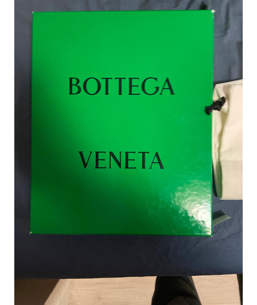 BOTTEGA VENETA Черные кожаные низкие кроссовки / кеды, фото 8