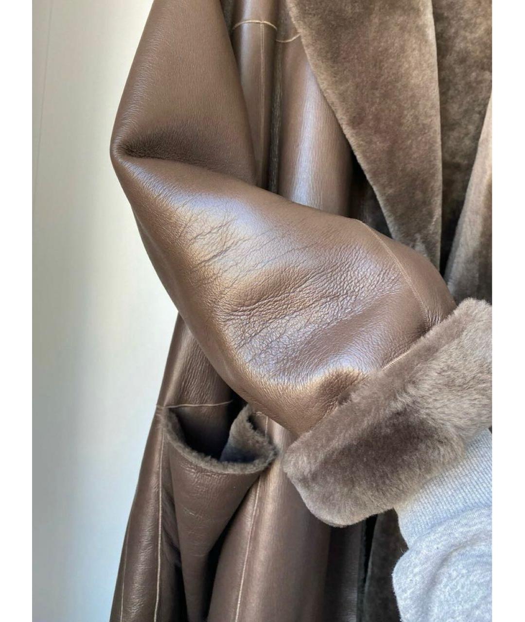 BLANCHA Коричневая меховая дубленка, фото 6