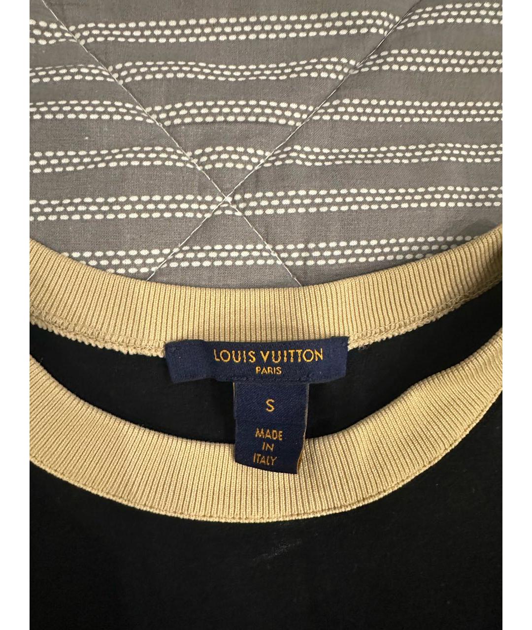 LOUIS VUITTON Черное хлопковое повседневное платье, фото 3