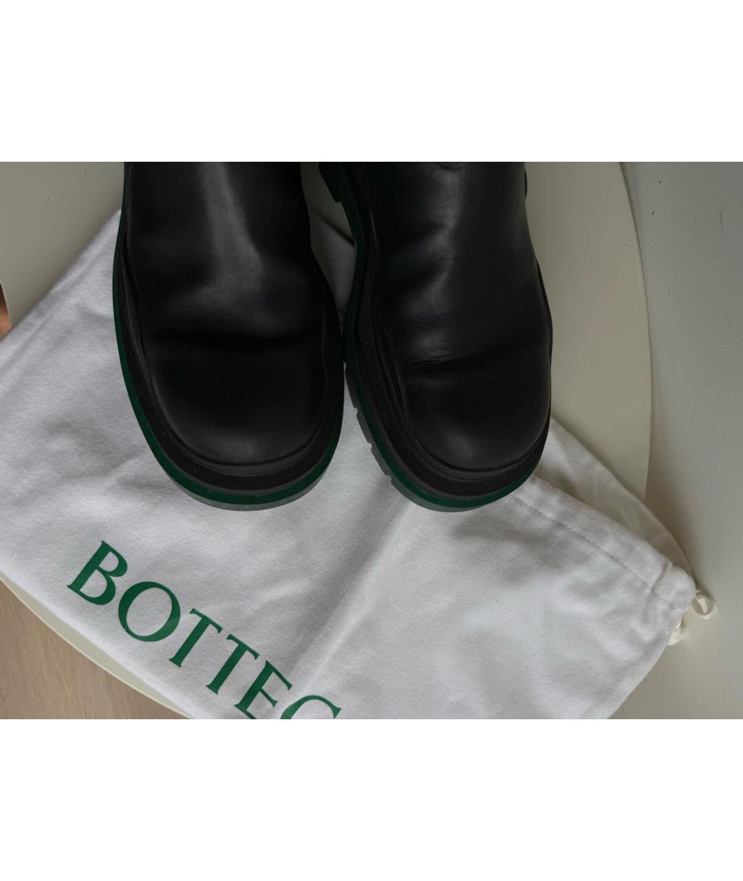 BOTTEGA VENETA Черные кожаные сапоги, фото 3