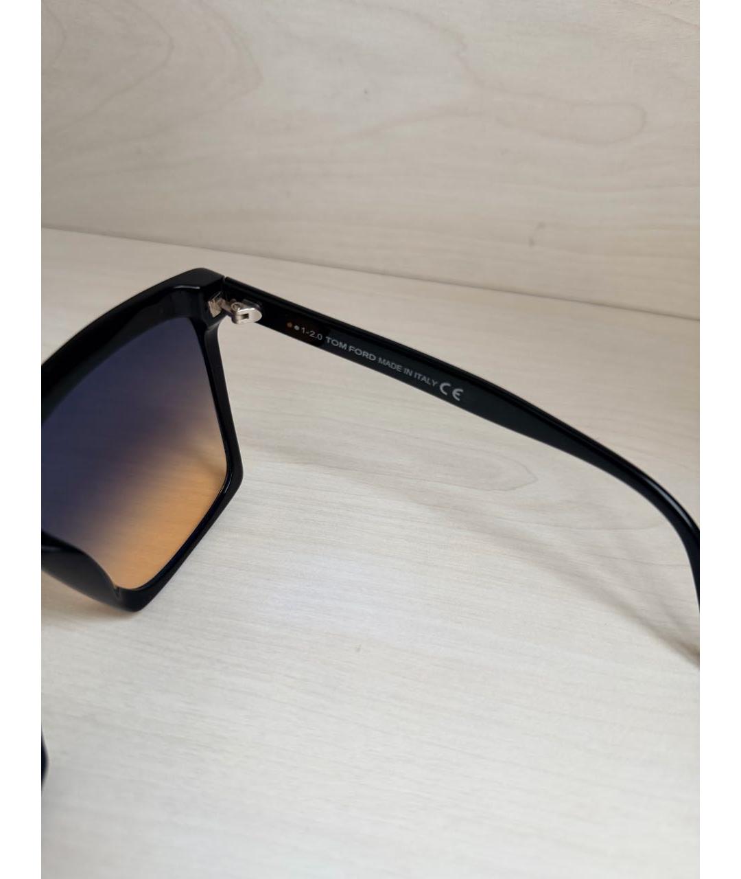 TOM FORD Черные пластиковые солнцезащитные очки, фото 6