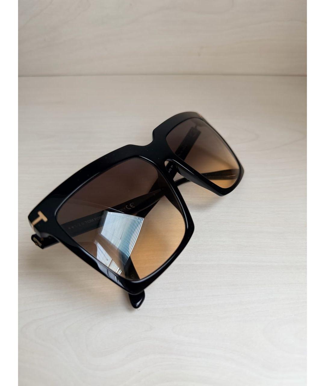 TOM FORD Черные пластиковые солнцезащитные очки, фото 8