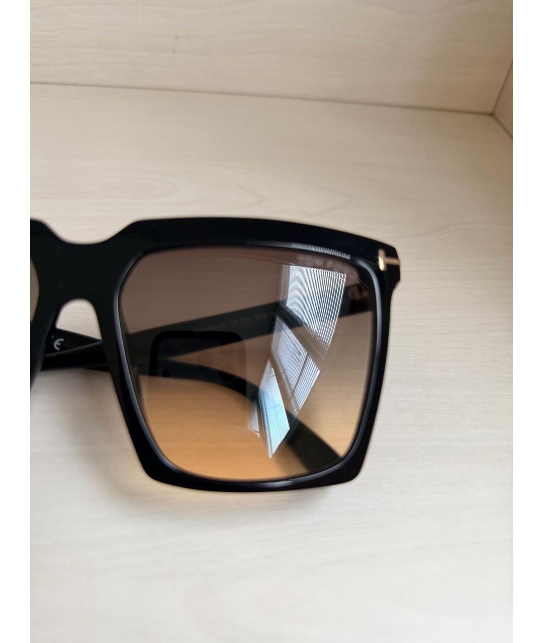 TOM FORD Черные пластиковые солнцезащитные очки, фото 3