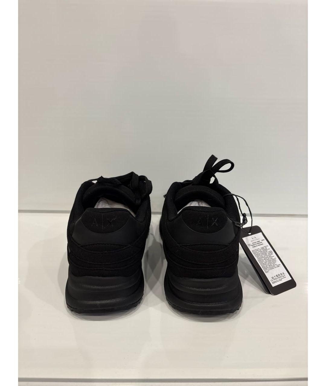 ARMANI EXCHANGE Черные низкие кроссовки / кеды, фото 4
