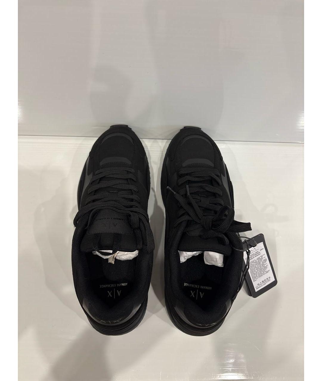 ARMANI EXCHANGE Черные низкие кроссовки / кеды, фото 3