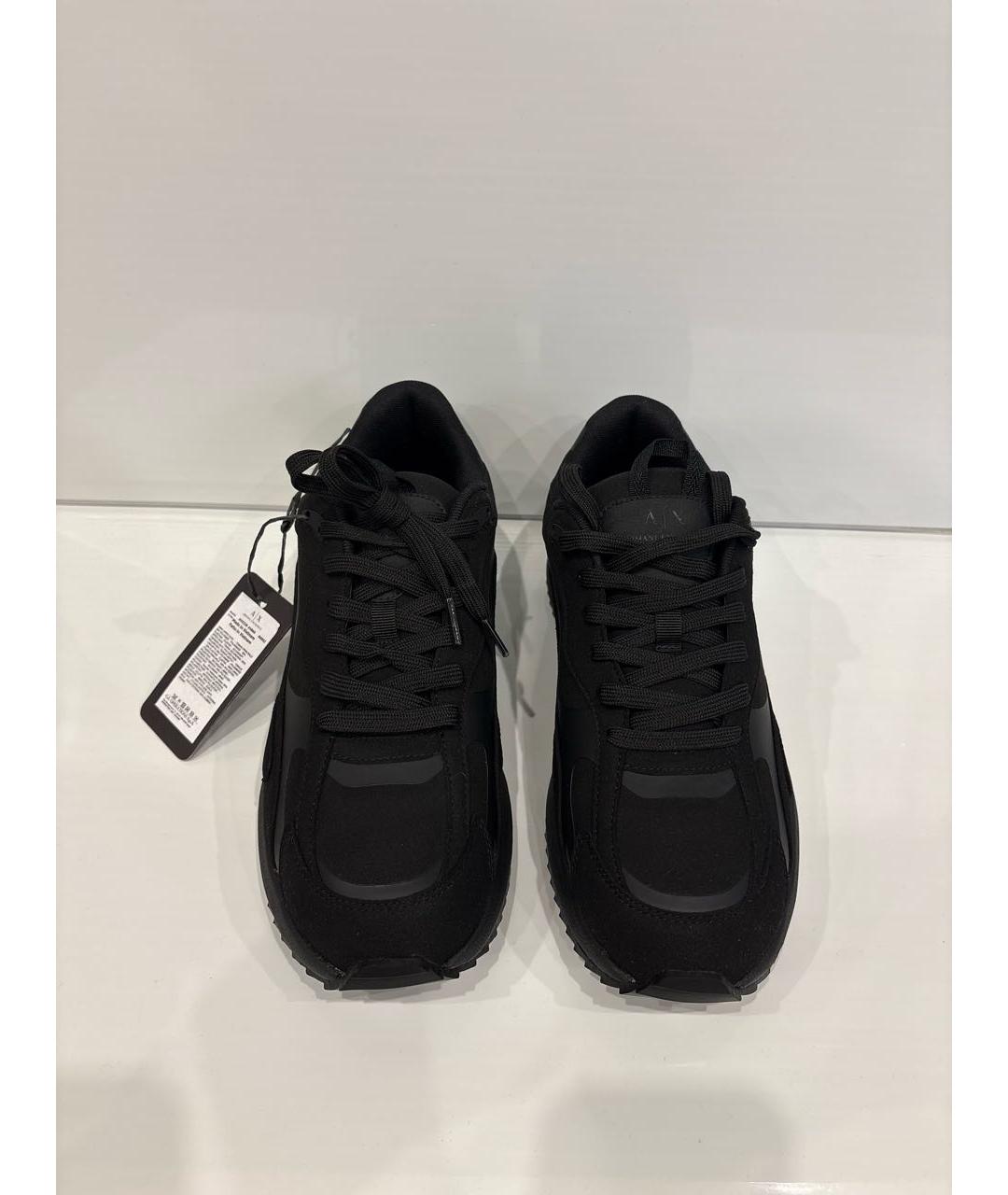 ARMANI EXCHANGE Черные низкие кроссовки / кеды, фото 2
