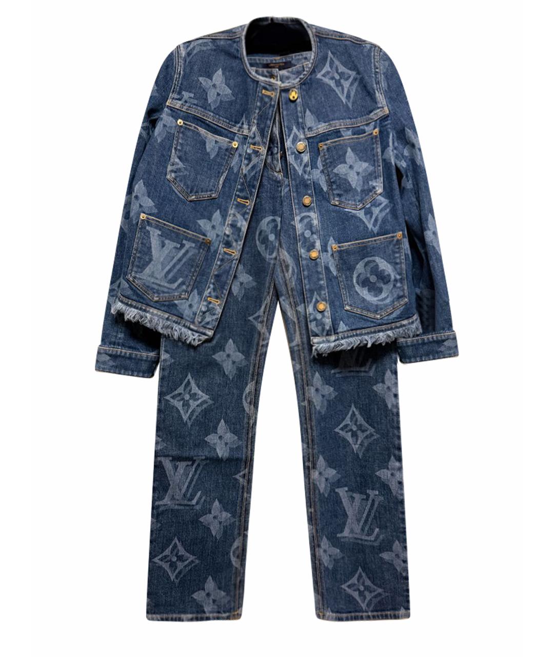 LOUIS VUITTON Синий хлопковый костюм с брюками, фото 1
